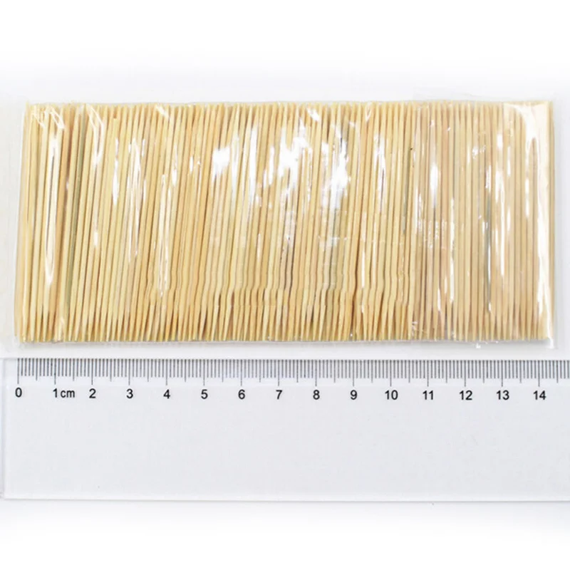 Одноразовые зубочистки из натурального бамбука 250 шт./пакет двойная головка