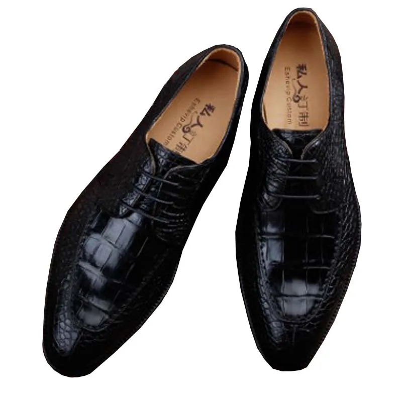 

ourui ourui true crocodile leather business Men dress shoes black crocodile leather shoes men formal shoes