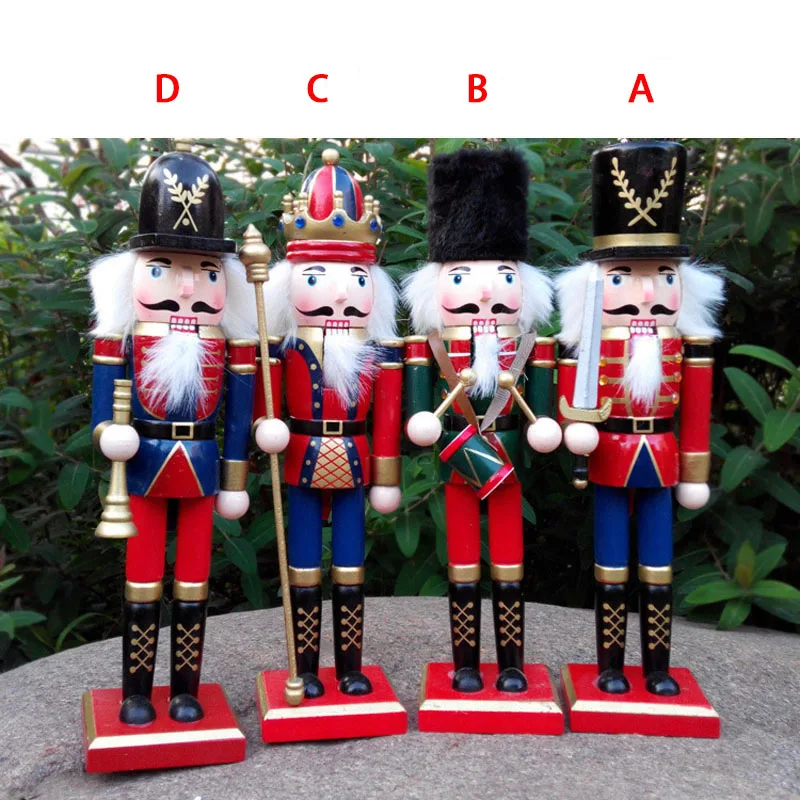 Прямая поставка 30 см расписанный вручную деревянный Щелкунчик Фигурки