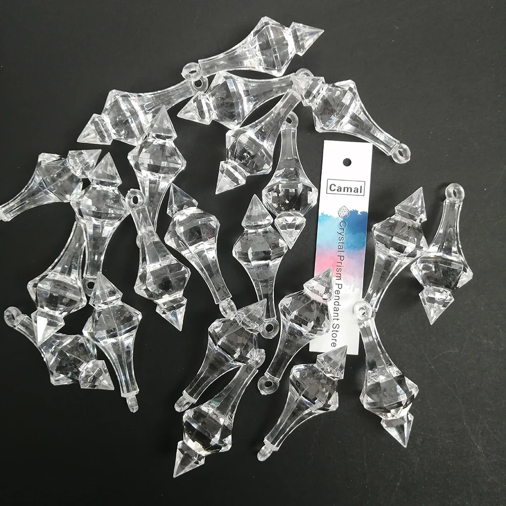 Камаль 60 шт. 48 мм акриловый кристалл заостренный конус подвесная люстра занавес