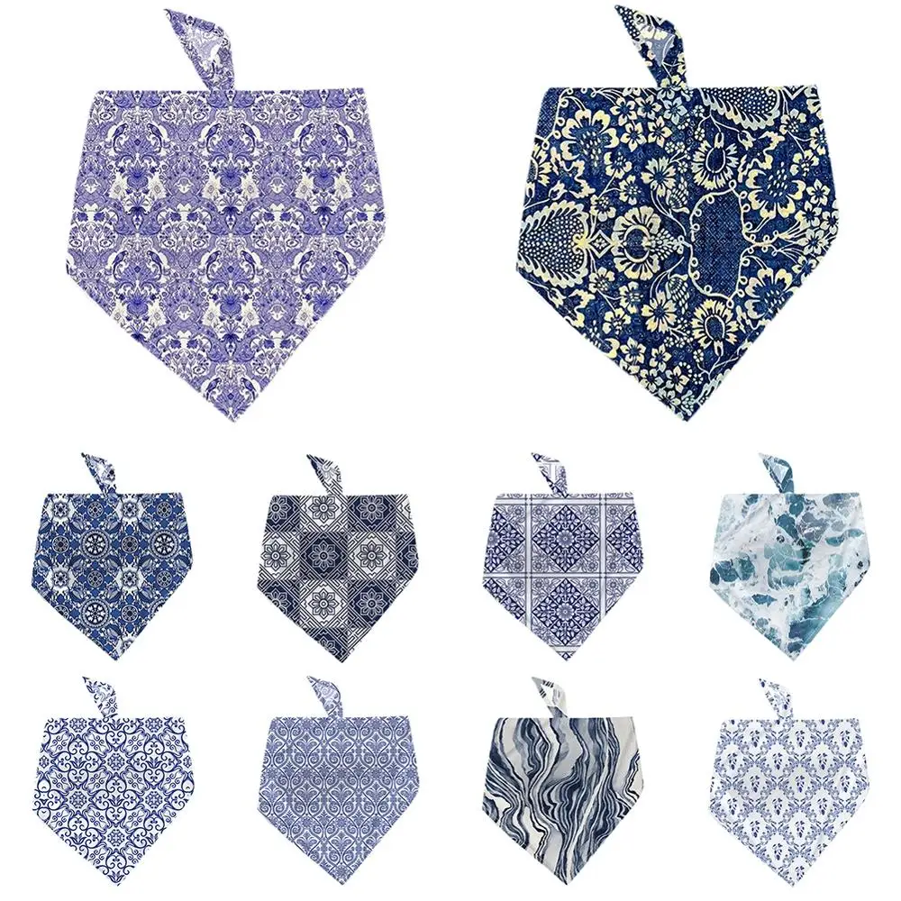 Шейный платок для собак треугольный шарф слюнявчик Регулируемый ошейник