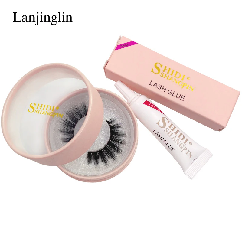 LANJINGLIN 1 комплект клей для ресниц пара 3d норковые ресницы натуральные накладные