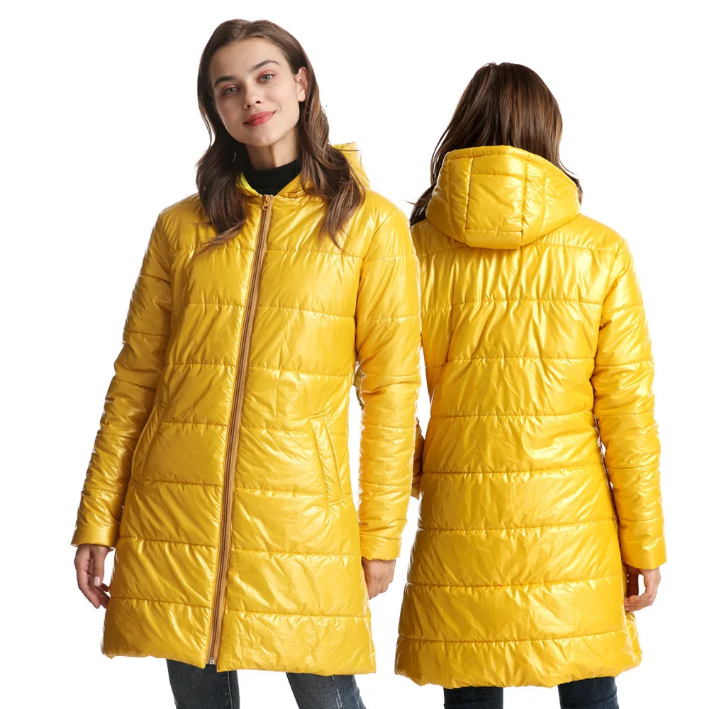 2019 Winter Jacket Women Stand Collar Solid Black White Female Loose Oversized Womens Long-style Parka Overcoat