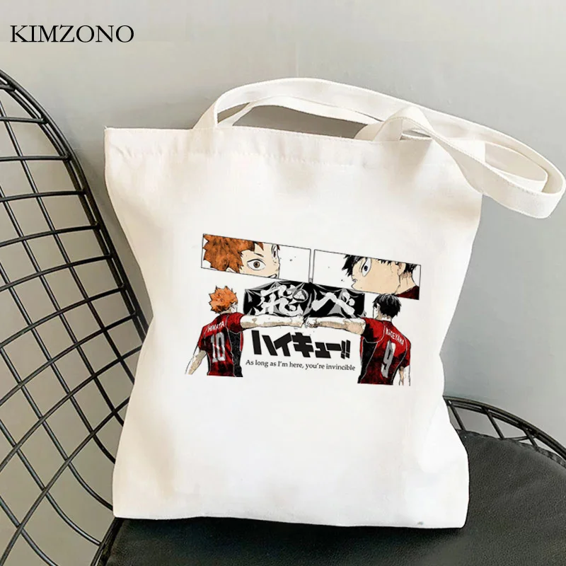 

Haikyuu shopping bag shopper jute bag grocery handbag eco bolsa bag tote reciclaje sac cabas bolsa compra grab