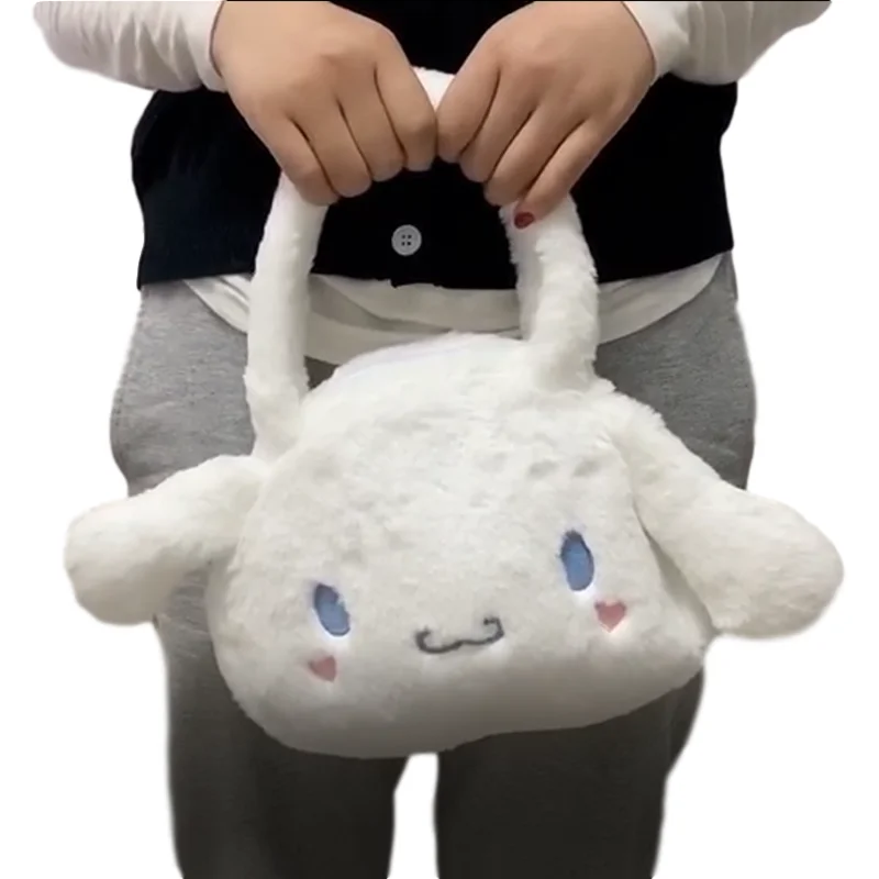 

NEW Kawaii Big Ear Dog Plush Bag Pearl Chain Plush Crossbody Bag Toy Soft Stuffed Peluches Big Ear Dog Handbag Doll Girls Gifts