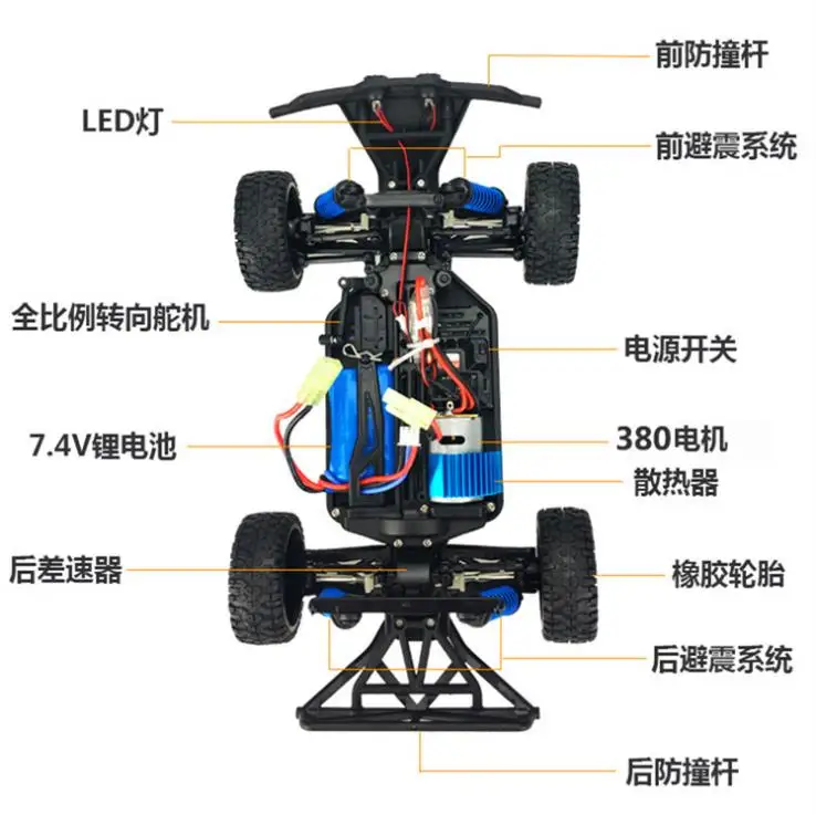 1/12 Радиоуправляемый автомобиль высокоскоростной внедорожник 2 4 ГГц 4WD