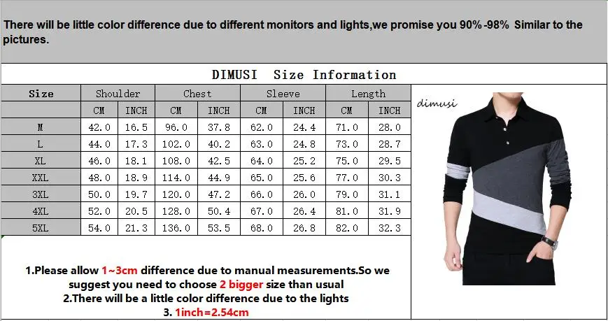 

DIMUSI Spring T Shirt Men Long Sleeve T-shirt Turn-down Stripe Designer T-shirt Slim Fit Loose Casual Cotton T Shirts 5XL,TA314