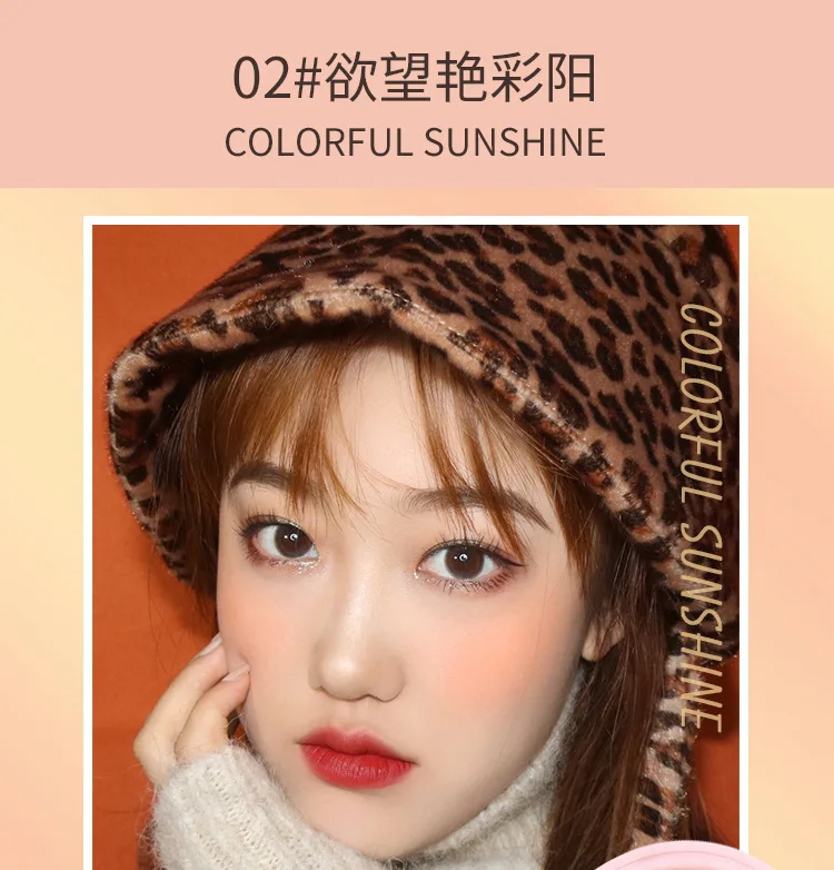 New make-up NOVO sweet pink gradual change blush natural good color double color blush plate nude makeup rouge beauty makeup