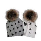 Детские шапки, головной убор, детская шапка для девочек с помпоном, детские вязаные хлопковые шапочки для младенцев, детские зимние вещи