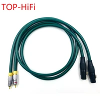 top hifi pair nakamichi rca to xlr female balacned interconnect cable 3pin xlr to rca audio cable with furutech fa 220
