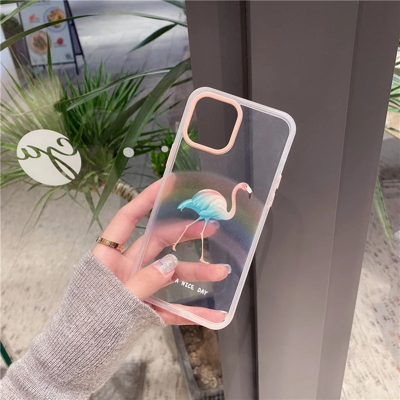 

sumkeymi Rainbow transparent phone case for iPhone 7 8 case for iPhone SE2020 shell Clear anti drop Protection Back Cover