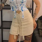 Сезон весна; Новинка; Элегантная Дамская офисная обувь, мини-юбки женские 2021 летняя Клубная вечерние ночные вечерние ботинки с декором гофре уличный повседневный костюм с юбкой