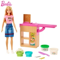 original barbie doll noodle bar playset toys for girls children fashion bonecas beautiful princess toys birthday gifts makeup