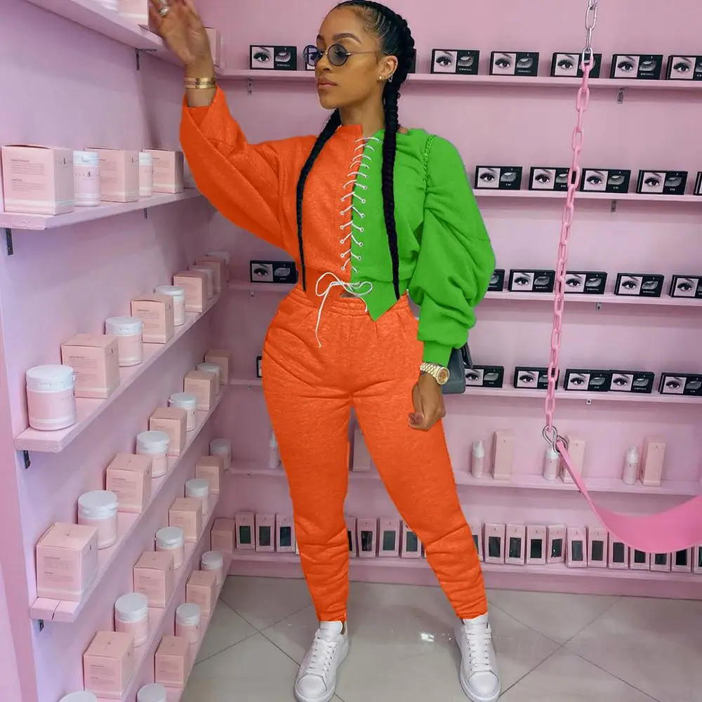 

Winter Womens Casual Tracksuit Women 2 Piece Set Sportwear Joggers Sweatsuit Pants Suit