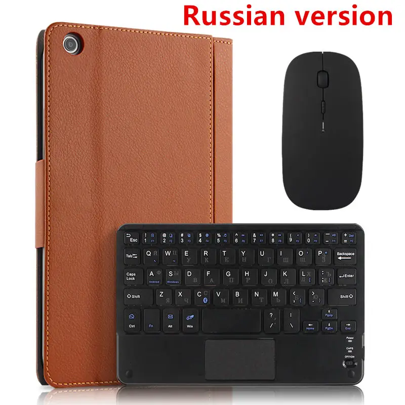 brown mouse Russian Чехол с Bluetooth клавиатурой для huawei Mediapad M3 lite 8,0 Молодежный защитный чехол из ПУ кожи cpn-w09 al00 " чехол для планшета s - Цвет: brown mouse Russian