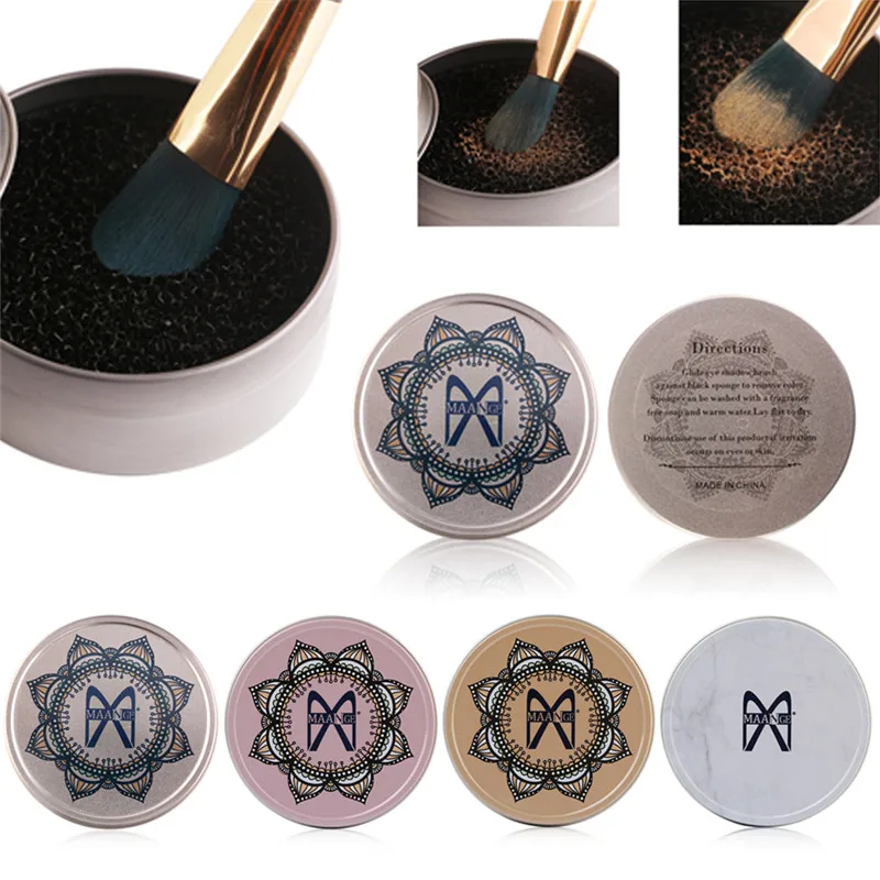 Приспособление для очистки косметических кистей спонж удаления косметики Цвет