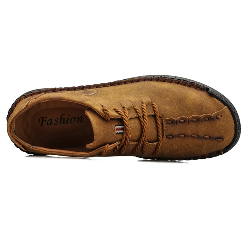 Мужские кожаные туфли на плоской подошве черные повседневные Мокасины из мягкой