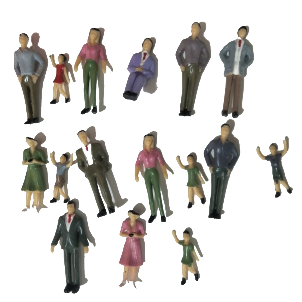 

50Pcs Scale Plastic Models 1:32 People Sitting Standing Figures Plastic 1 Gauge Garden Supplies Outdoor Decoration Statues