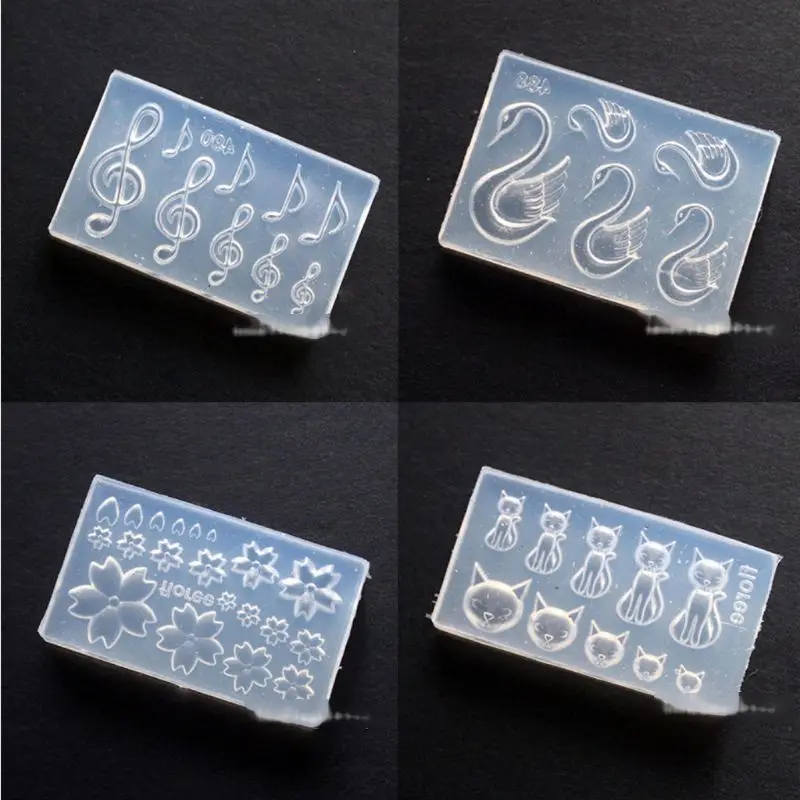 

24Pcs Mini Size Food Doughnuts Bread Silicone Mold Flower Heart Resin Molds N0HE