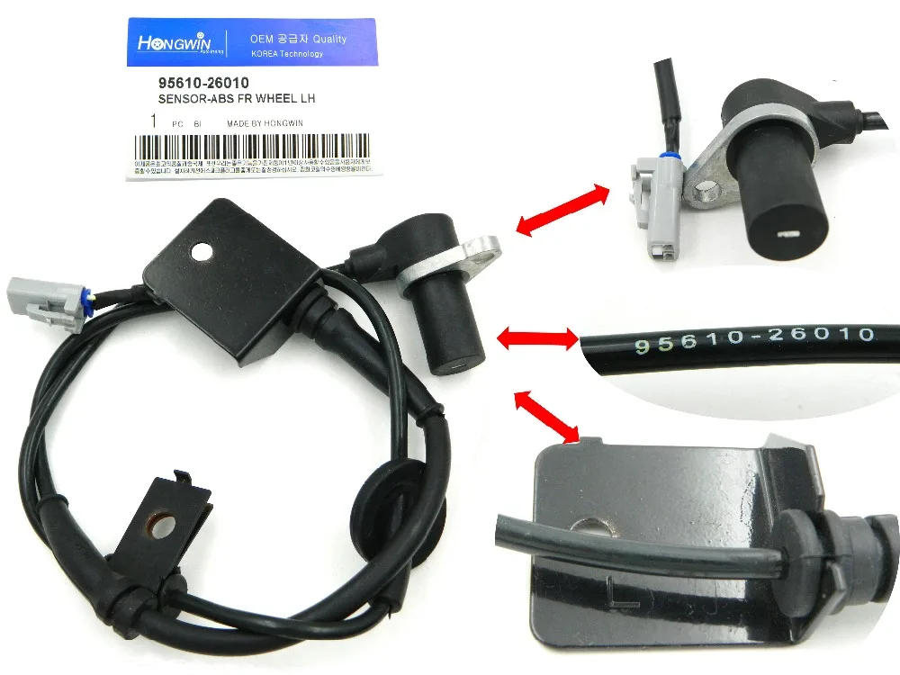 Датчик скорости колеса ABS передний левый подходит для HYUNDAI SANTA FE 2001-2006 2.4L DOHC L4 2.7L/3.5L
