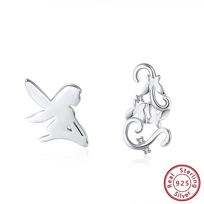 SE98 ORSA JEWELS,, 925 пробы, серебряные серьги-гвоздики для женщин, сказочный узор, романтические, серебряные, вечерние, Женские Ювелирные изделия, подарки, SE97 - Цвет камня: SE98