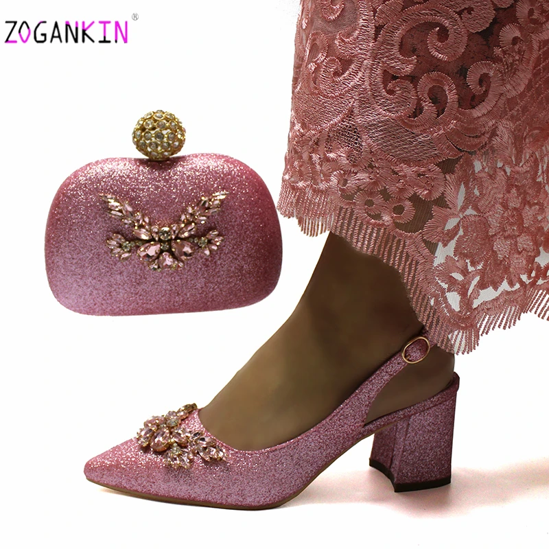 Высококачественный комплект из обуви и сумки в римском стиле новый дизайн