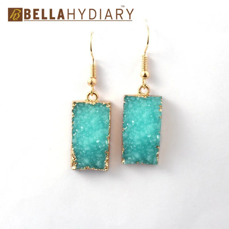 Bijoux новые искусственные камни Друза полимерные серьги подарок Висячие серьги для женщин ювелирные изделия массивные Подвески Brinco Mujer Moda