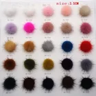 Помпон для девочек из натурального меха, 3,5 см, 50 шт., GR101