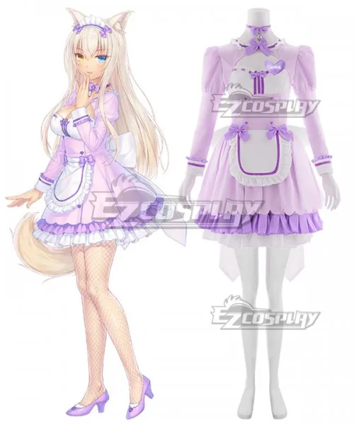 

Nekopara 4 Кокосовая горничная Лолита платье фиолетовые юбки женское платье Хэллоуин вечерние ринка для взрослых костюм косплей костюм E001