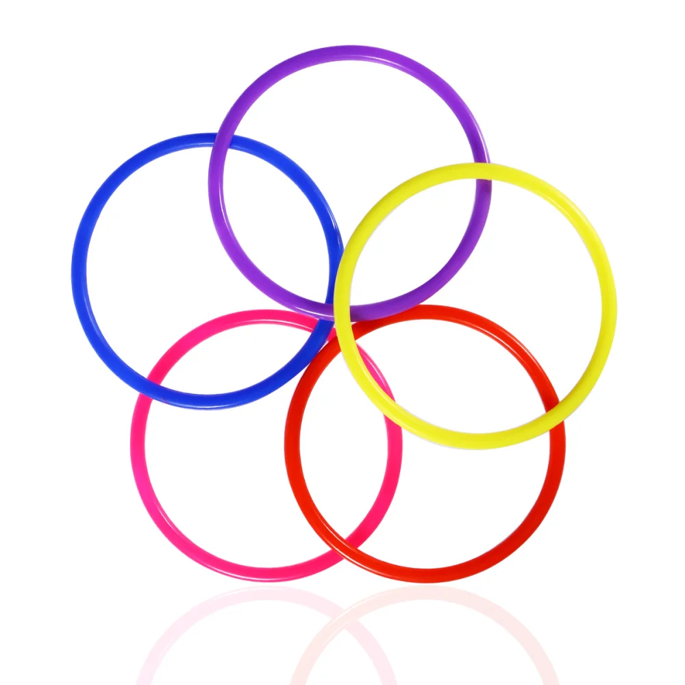 

12PCS Assorted Colors Toss Rings for Carnival Garden Backyard Outdoor Games (Random Color)
