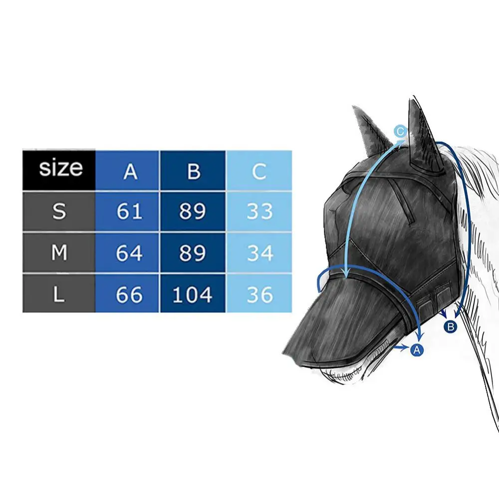 50% Hot Sale Anti-mosquito Horse Full Face Protection Breathable Mesh Masks with Nasal Cover | Спорт и развлечения