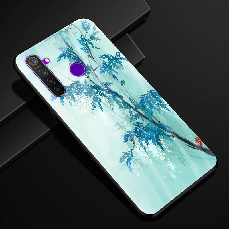 27 Для OPPO Realme 5 pro Чехол 6,3 ''стекло Жесткий чехол для OPPO Realme5 чехол для телефона силиконовый бампер Fundas Coque Realme 5pro - Цвет: 27
