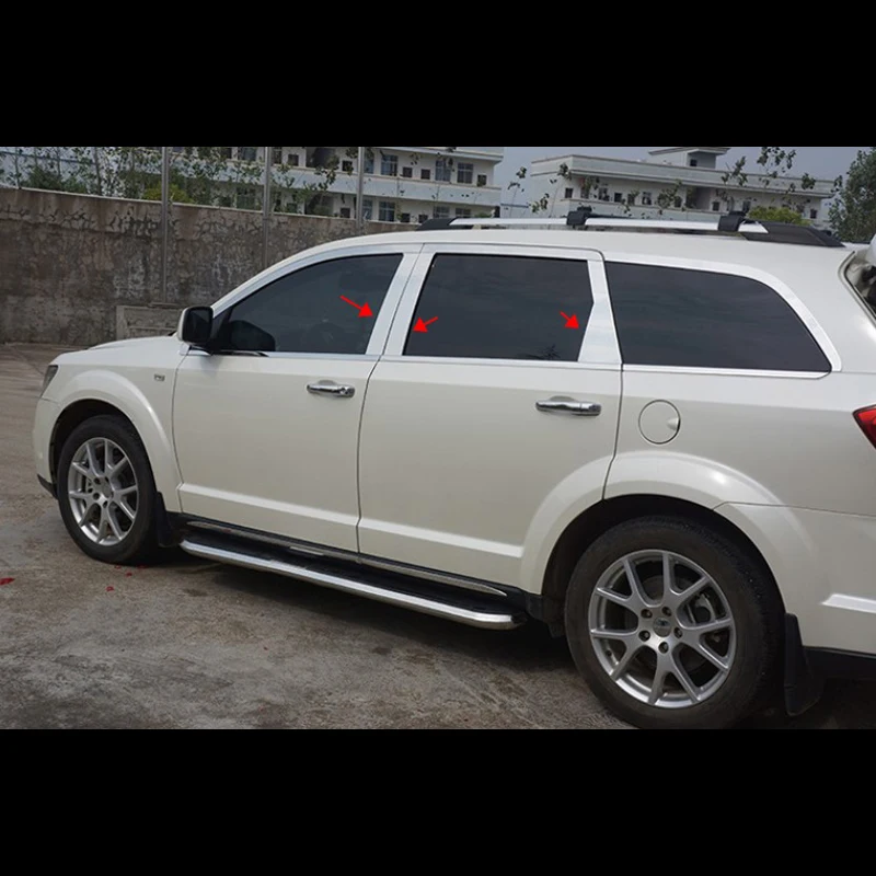 6 шт. накладки на окна автомобиля из нержавеющей стали для Dodge Journey 2009