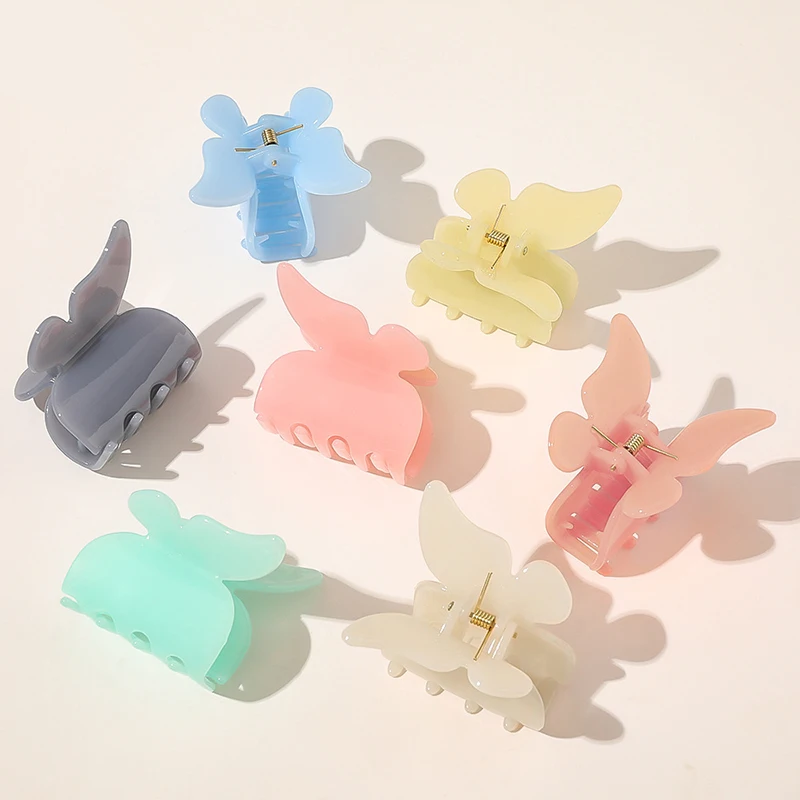 

Hair Claws Butterfly Hair Accessories Candy Color Acrylic Hair clip Resin Barrettes Jelly Large Hairpin Duckbill Women Girls Hot