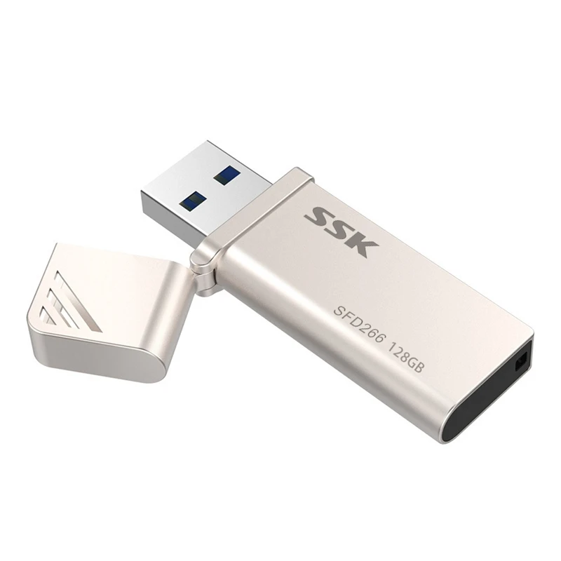 

Флэш-накопитель SSK SFD266, 128 ГБ, USB 3,0, флэш-накопитель со скоростью до 5 Гбит/с, флэш-накопитель USB с цельной крышкой, защита от потери, Aesign