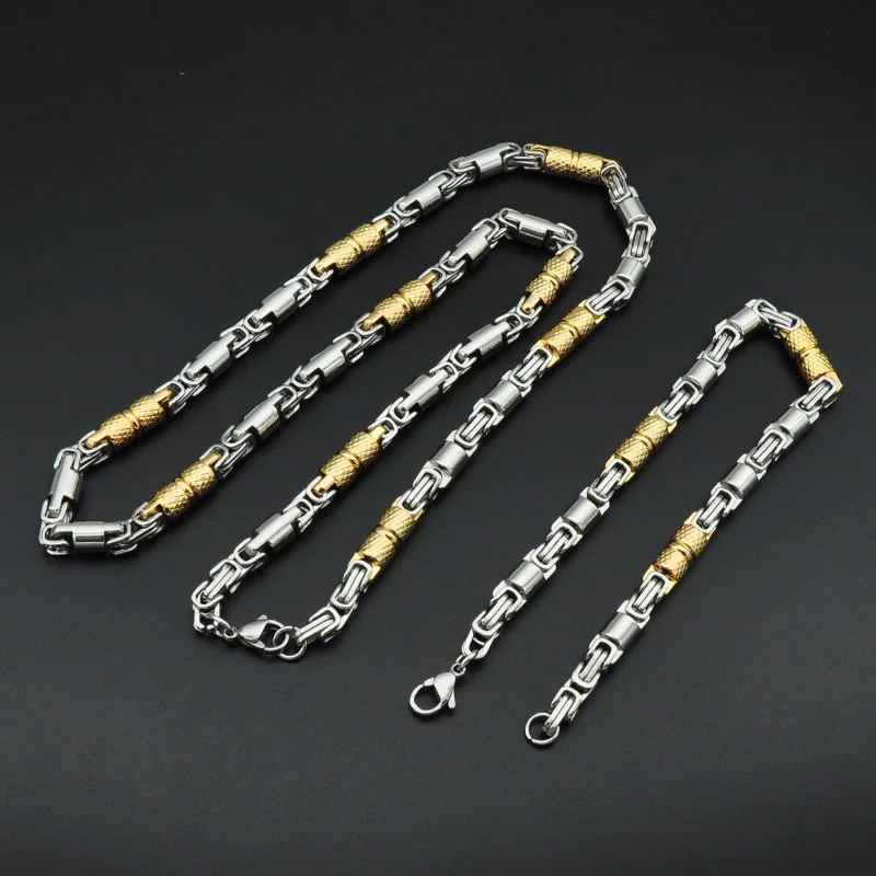 

Men's Chain Fashion Necklaces 2021 Steampunk Stainless Steel Jewelry Luxury Gun Black Necklace Men Chains Men's Neck Chain