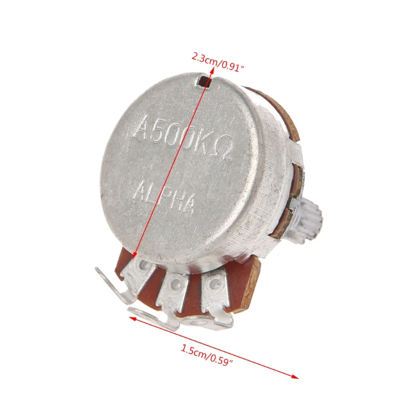 A500K Potentiometer Splined Pot Electric Guitar Bass Effect Amp Tone Volume Shaft15mm Parts Diameter24mm | Спорт и развлечения