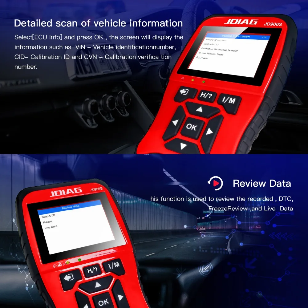 Профессиональный Jdiag JD906 JD906S автомобильный диагностический инструмент считыватель кодов OBD2 автомобильный сканер Инструменты для сканирования неисправностей PK KW450 AL519 AD310