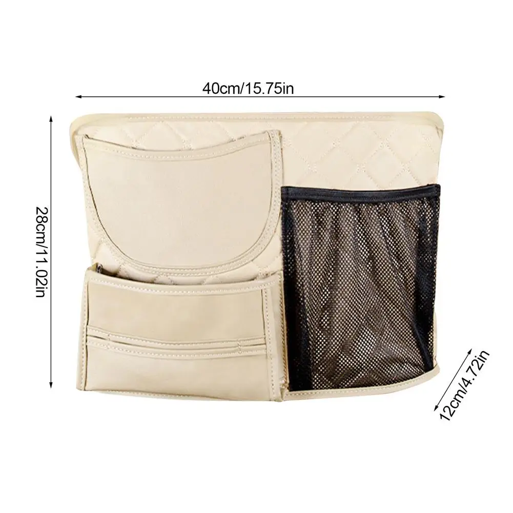 

Car Seat Storage Net Pocket Auto Seat Back Hanging Bag Multifunctional With Pocket For Cup Bottle Key Phone Holder