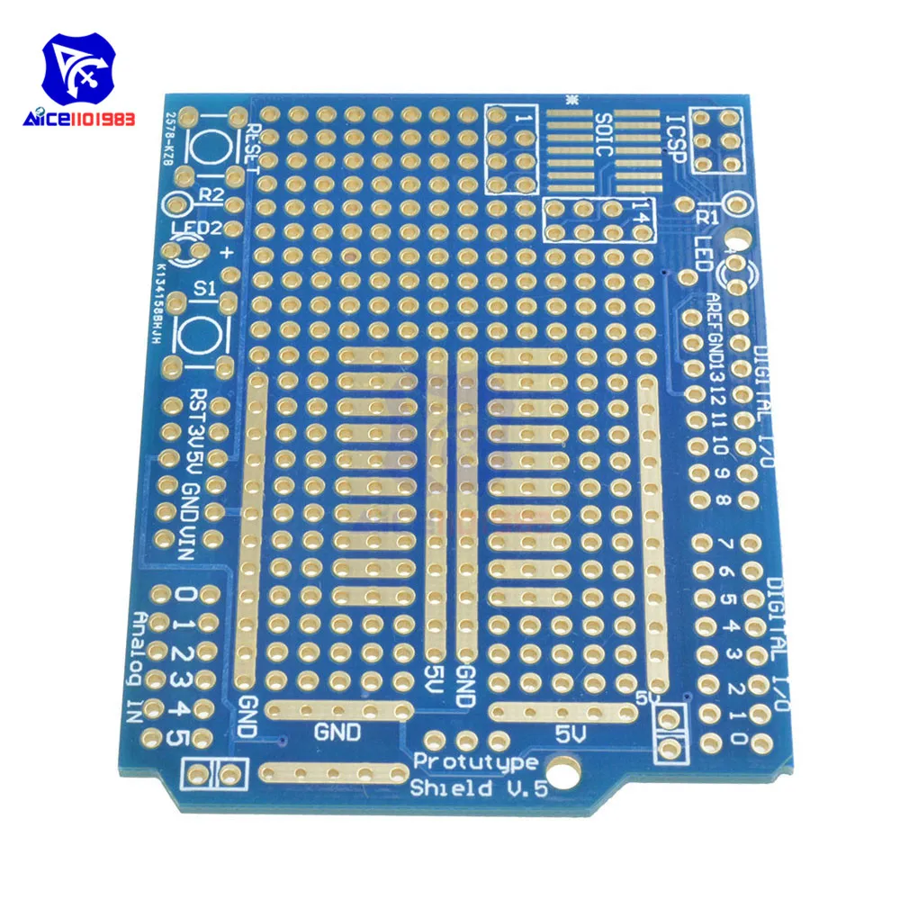 Прототип печатной платы diymore для Arduino R3 FR-4 Fiber 2 мм 54 Шаг Щит V.5 | Электронные