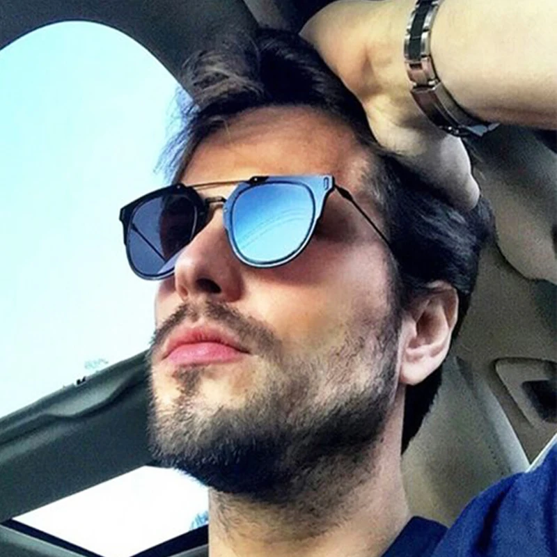 Новые поляризационные черные зеркальные линзы солнцезащитные очки для мужчин