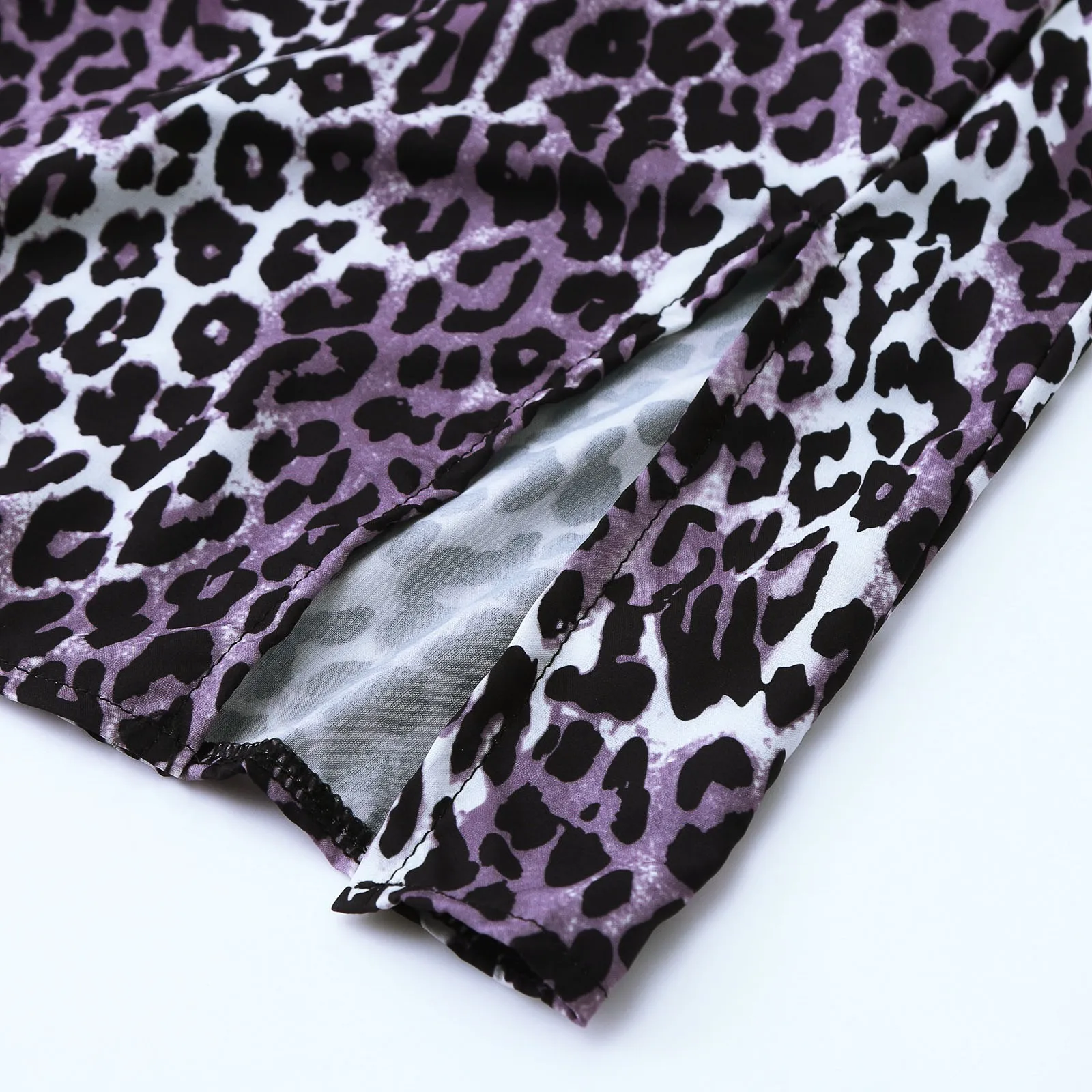 

Sexy Leoaprd Dress 2021 Women Summer Strappy Dress Cute Print Robes Split Mini Dress For Party Clubwear