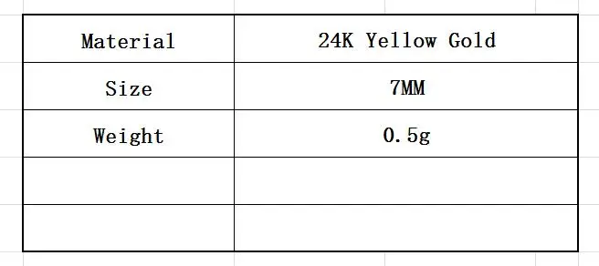 Однотонные 24K серьги из желтого золота Женские 999 Золотые круглые серьги-кольца