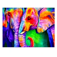 diy 5d diamond painting colorful elephant picture design diamond embroidery cross stitch rhinestone mosaic home decoration