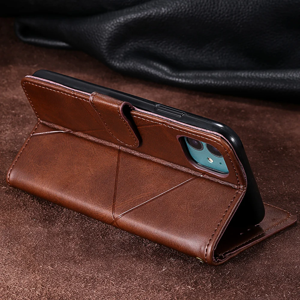 Двойной Цвет флип кожаный Телефон Сумка Чехол для айфона 6 7 6S плюс 5 5S SE слотов