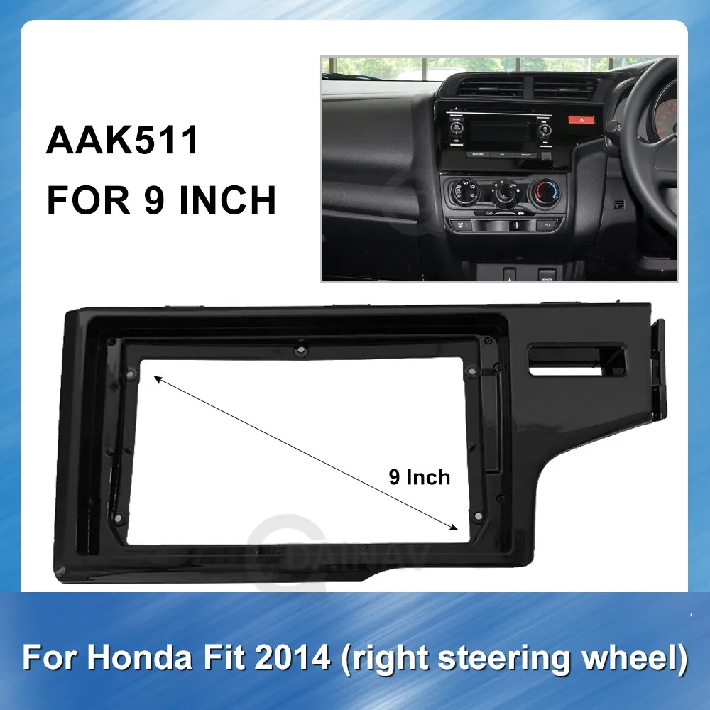 

Автомобильная магнитола 2 din для HONDA FIT 2014, 9 дюймов, стерео, DVD-плеер, комплект для приборной панели, лицевая панель, стереоприемник RHD