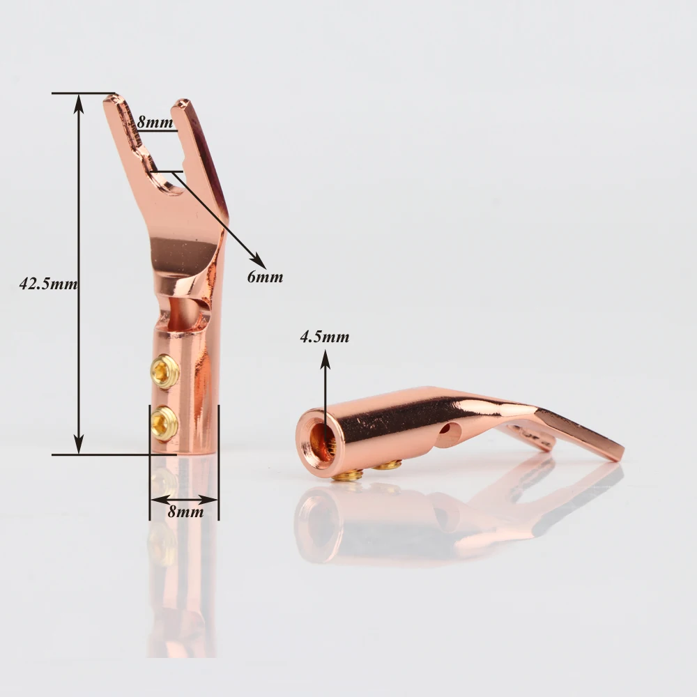 Hi Fi Колонка терминал Чистая красная медная лопатка вилка винтовая Блокировка