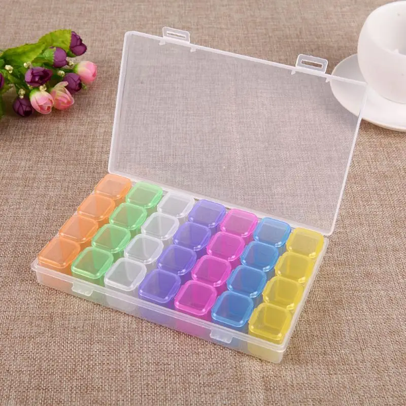 28 слотов для пластиковых ящиков хранения вещей пластиковое литье дизайна ногтей