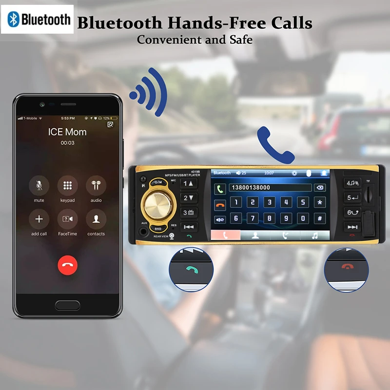 LTBFM автомобильное радио 1 din 4019B FM Авто аудио стерео MP5 Автомобильный плеер Bluetooth