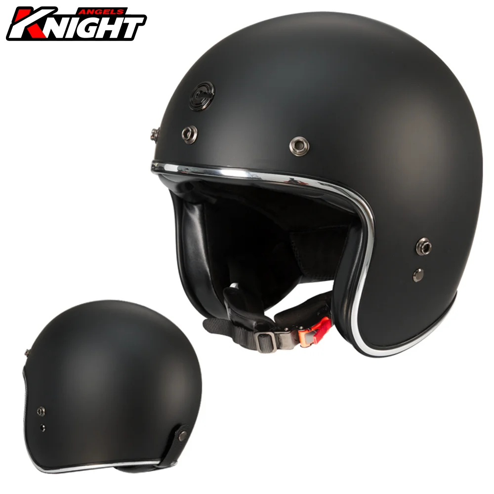 

Motorcycle Helmet Motocross Casco Moto Modular Dual Half Helmet Men Women Four Seasons 3/4 Open Face Vintage Helmet Size M-4XL